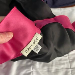 pink and black shawl